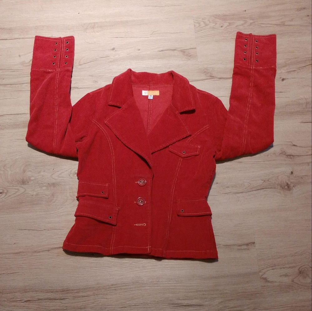 Tulle Rust Color Corduroy Blazer Size 4 - image 1